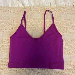 Garage V-Neck Bralette in Magenta